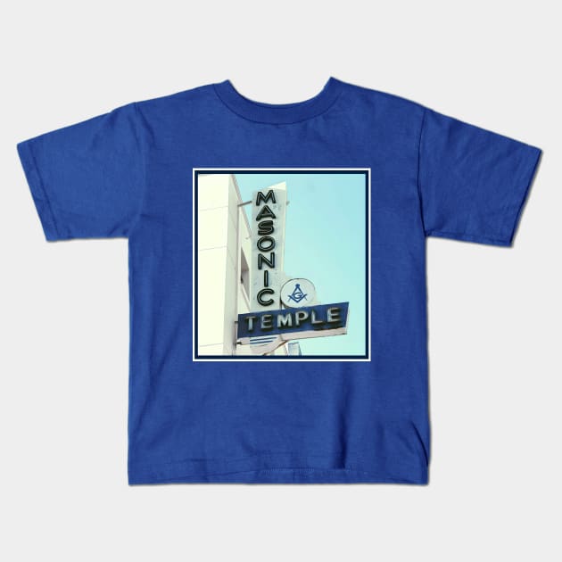 Historic Masonic Temple St Pete Florida Kids T-Shirt by AllThingsTees